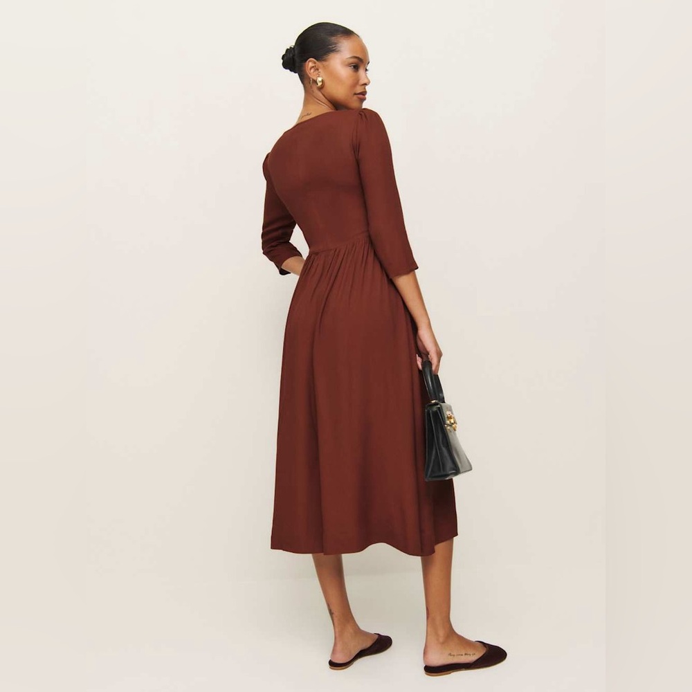 Reformation Adair Dress in Fig Jam - Picture 4 of 7